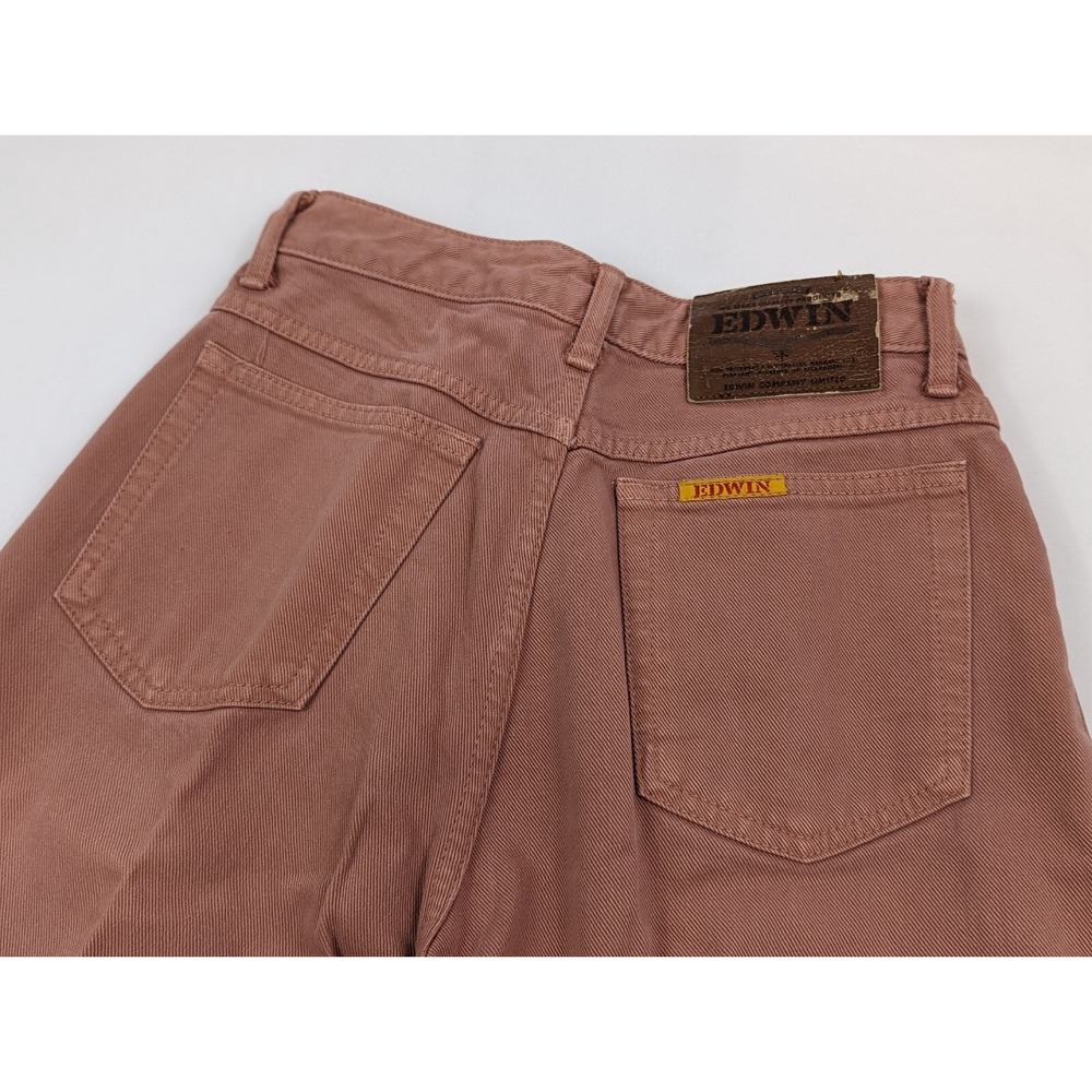 Vintage Edwin International Jeans 28x32 LA Slim Japanese‎ Pink Denim Womans - Picture 10 of 16